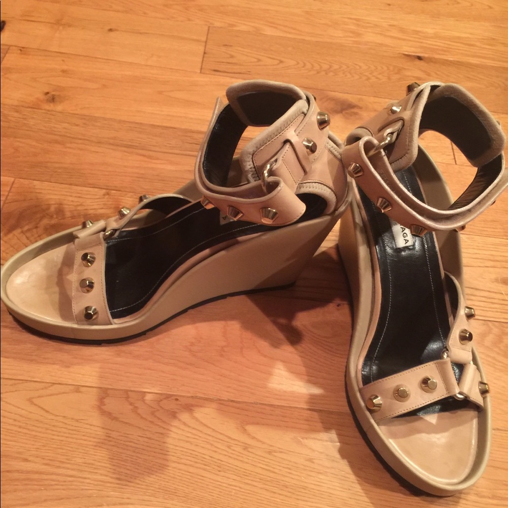 Studded Balenciaga Wedges